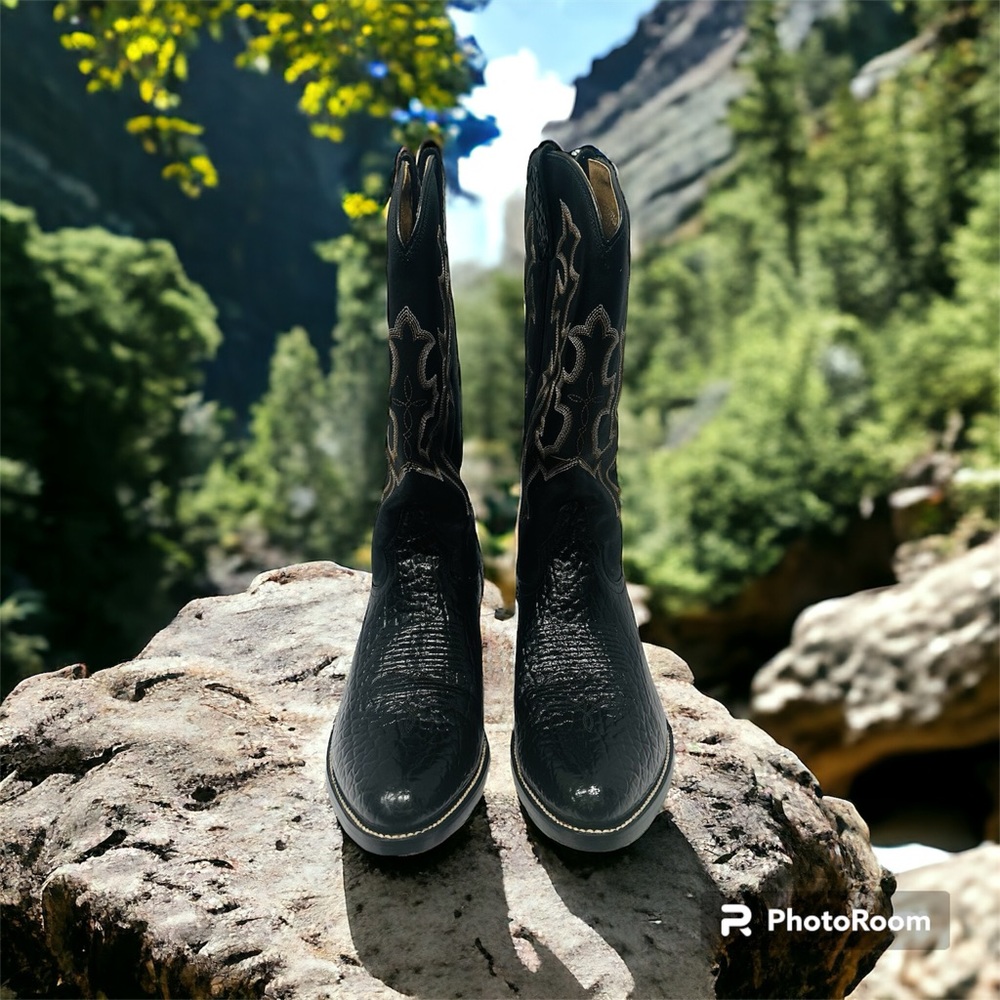 Rudel El Águila Cowboy Boots made in Mexico Toro/Bullhide leather size9.5